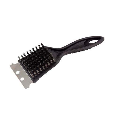 Абразивная щетка ZV-4 для очистки барбекю, 20 см, нержавеющая сталь, пластиковая рукоятка