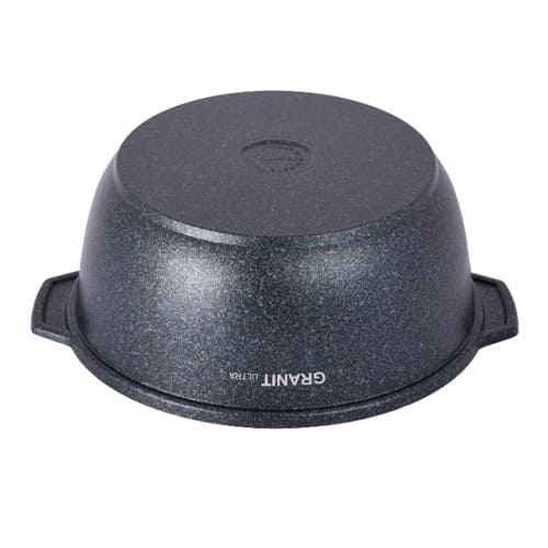 Кастрюля-жаровня Kukmara 5 л со стеклянной крышкой, антипригарное покрытие "Granit ultra" 28 см, blue