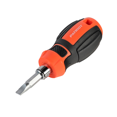 Отвертка Patriot с двусторонним стержнем, CR-V, PH2-SL6 x 38, 2-х компонентная рукоятка