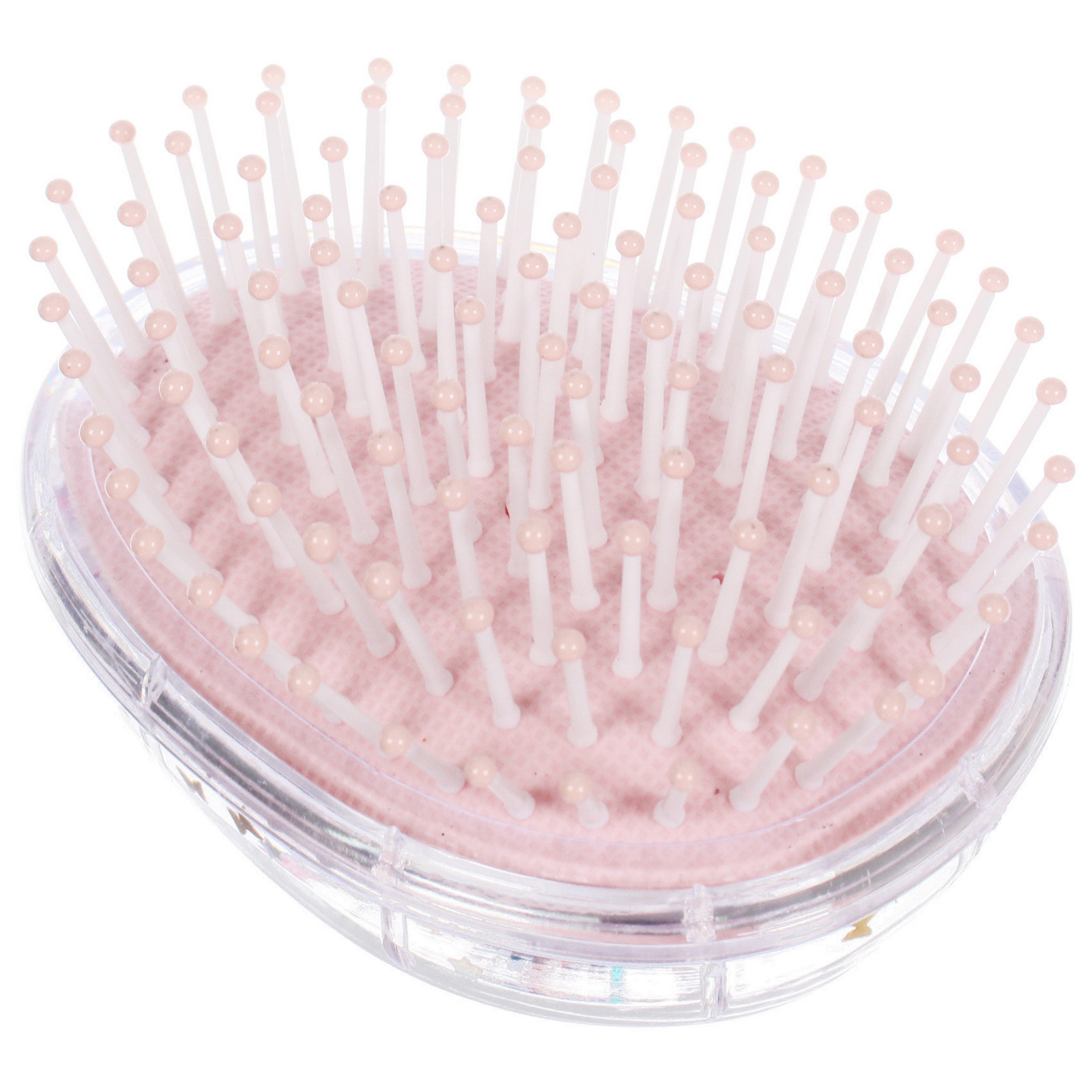 Расческа массажная  "ТРАТТИ БУМ", Счастье начинается с тебя!, 6*9 см (коробка PVC / разработка РЦ Восток)