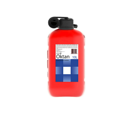 Канистра пластм 10л для ГСМ  Oktan red (красный)  с заливн.устр.(1/5)