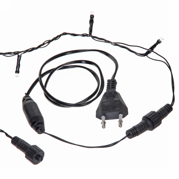 Гирлянда для улицы "Мерцание" 11м 120 ламп LED чёрный провод,1 реж.,IP-54, Теплый белый, белое мерцание (возможность соединения)