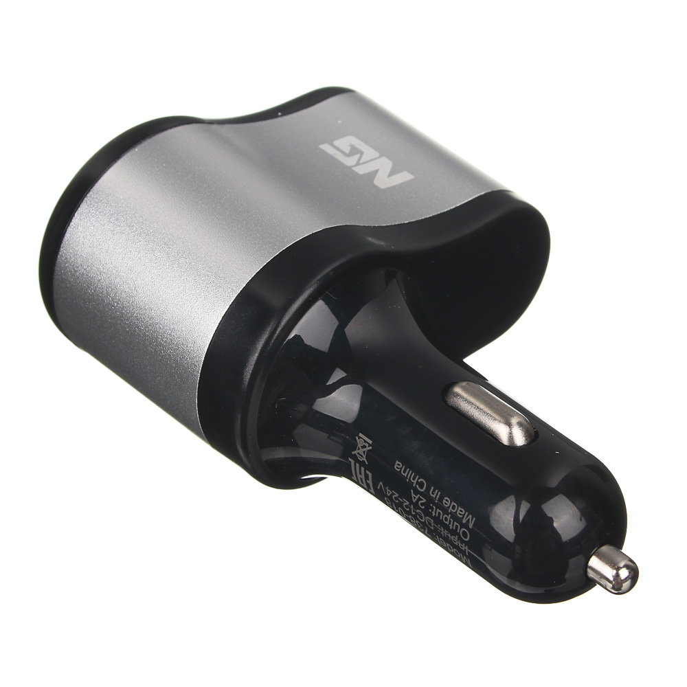 NEW GALAXY Устройство зарядное автомобильное, 1 выход, 2xUSB, 2А, 12/24В пластик, металл NEW GALAXY Устройство зарядное автомобильное, 1 выход, 2xUSB, 2А, 12/24В пластик, металл
