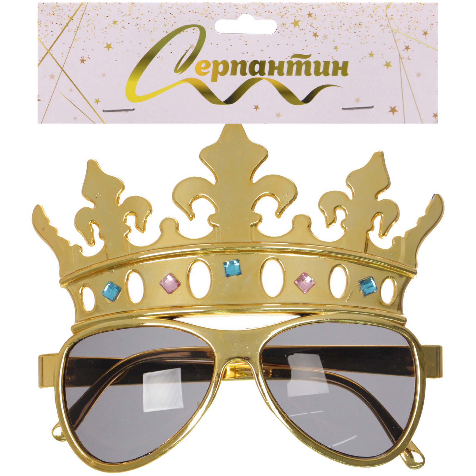 Очки карнавальные "Король" 14,2*10,9 см, микс