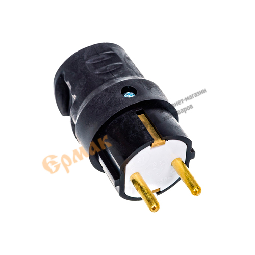 Вилка электр. В16-416 (угловая з/к каучук) (1/12/48)