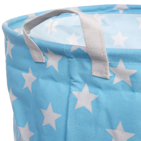 Корзина для хранения круглая "Звезды" 45*35 см голубой