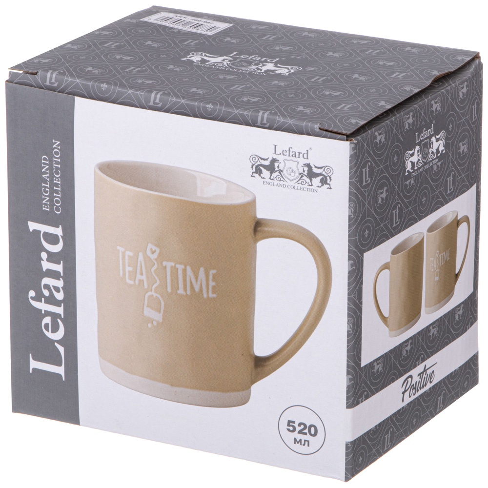 КРУЖКА, TEA TIME, 520 МЛ КРЕМОВАЯ