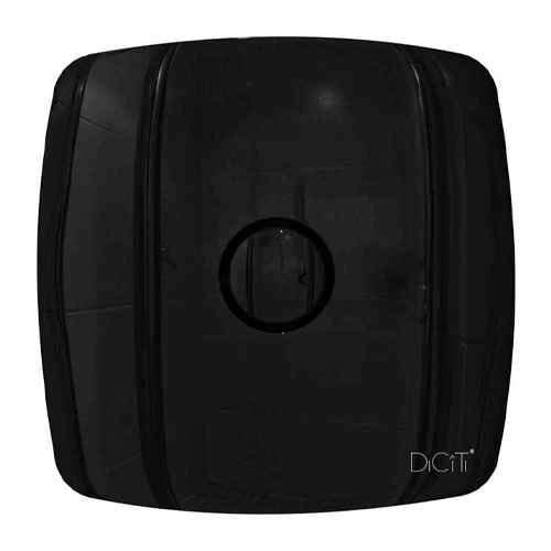 Вентилятор осевой вытяжной DICITI RIO 4C Obsidian, с обратным клапаном D 100, декоративный
