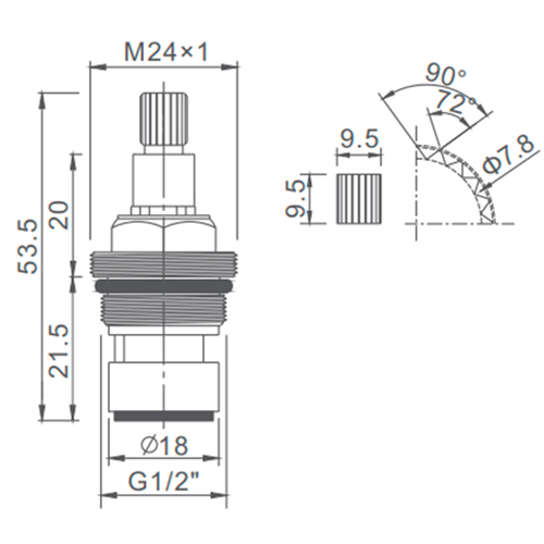 Кран-букса Ledeme K40404