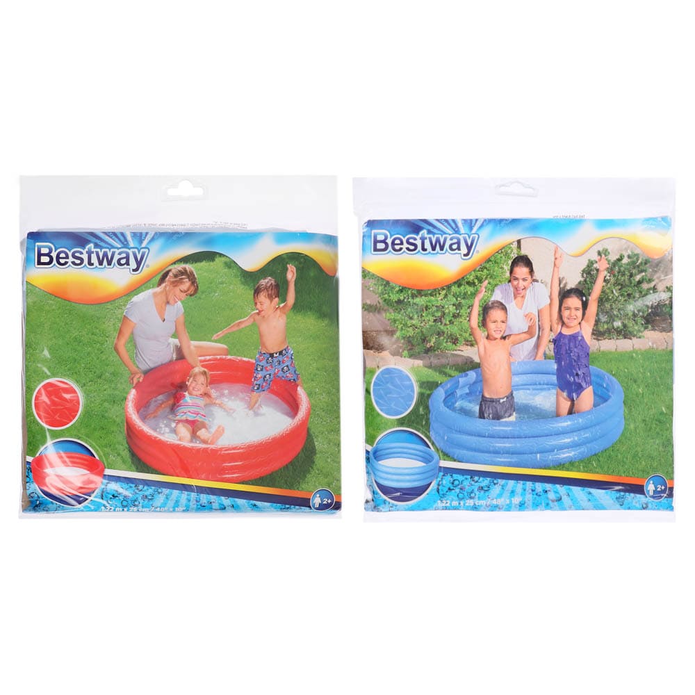 Бассейн надувной BESTWAY, ПВХ, 122х25см, 140л, от 2 лет, 51025, 1/6