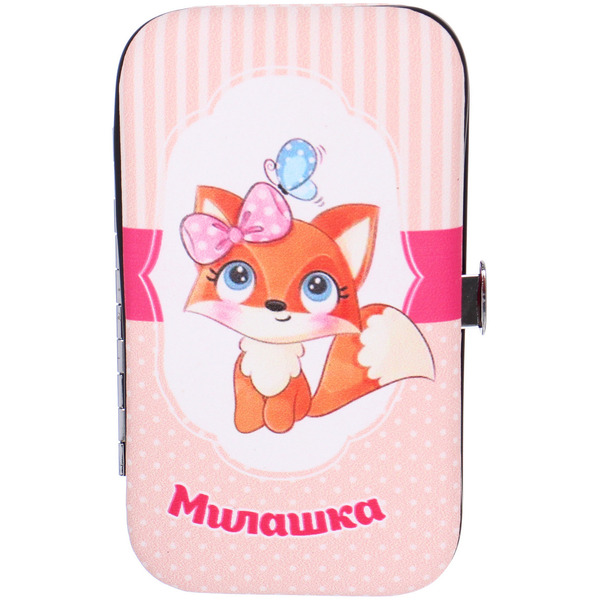Набор для маникюра в футляре 6 предметов "Милашка!",11*6,5см (разработка РЦ Восток / пакет с подвесом)