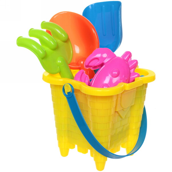 Набор для игры в песочнице "Летние каникулы", 19*11 см, 6 предметов, микс