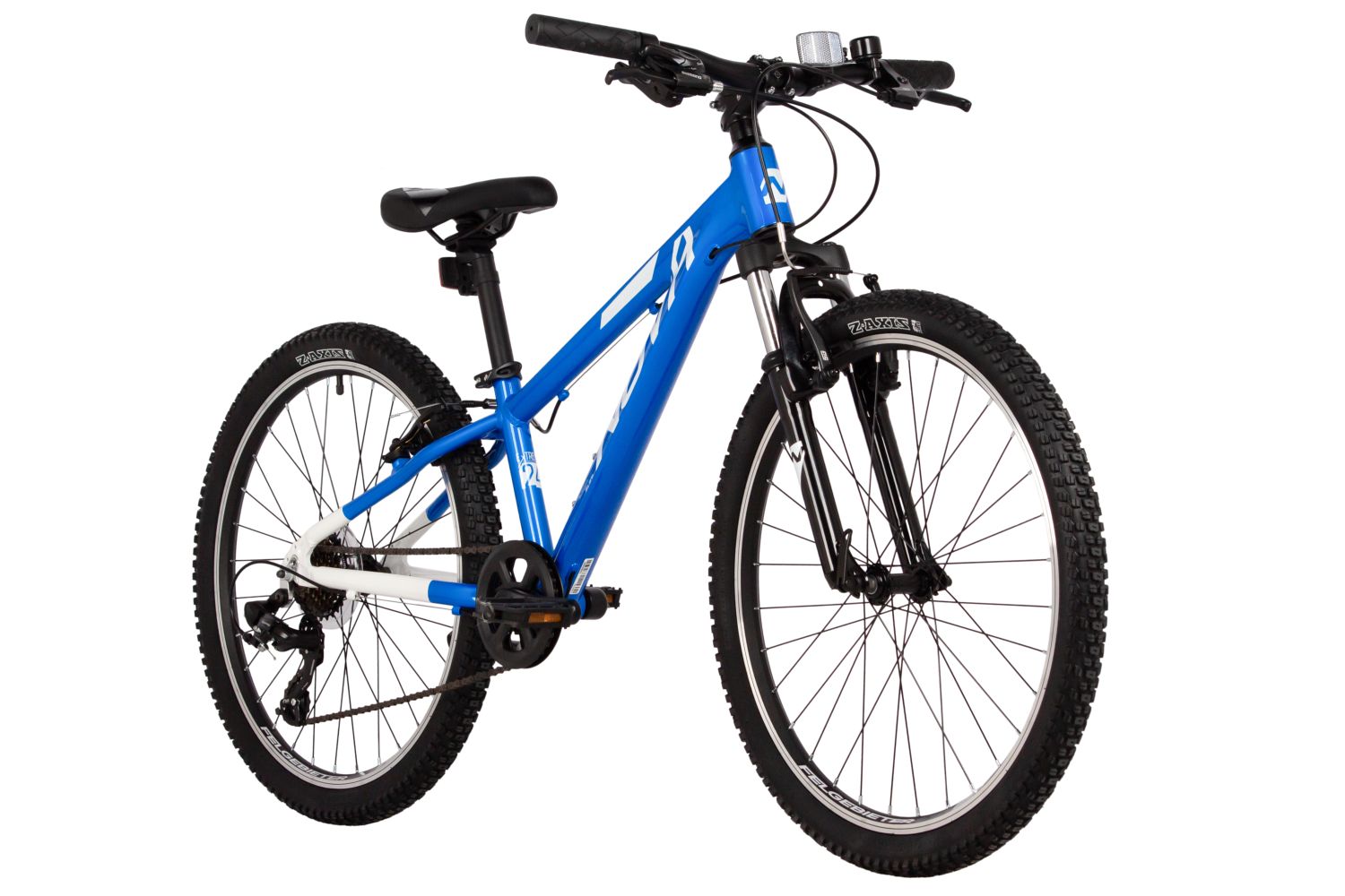 Велосипед NOVATRACK 24" EXTREME алюм. рама 11", синий-белый, 7 скор., TY300/EF41/TZ500-7, V-brake