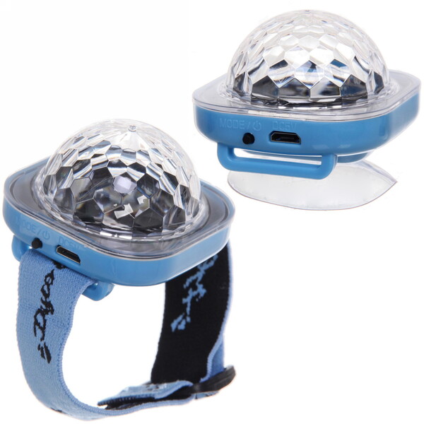 Диско-шар Dancer" с ремешком на руку, авторежим, датчик звука (в комплекте с присоской), RGB (220V)