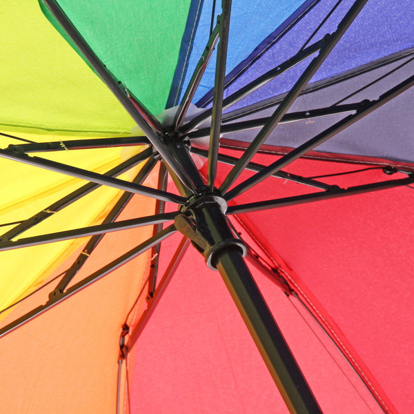 Зонт женский механический "Ultramarine - Радуга", ветроустойчивый, 10 спиц, d-99см, длина в слож. виде 24см