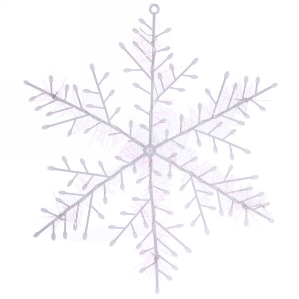 Украшение новогоднее "Снежинка" 21 см (набор 3 шт), Белый