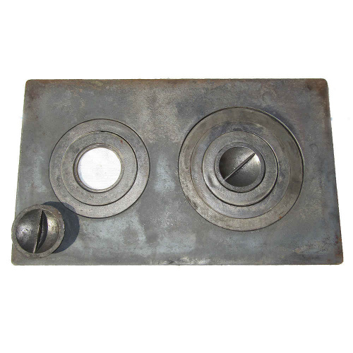 Печное литье плита 2 конфорки П-2-5 (760х435) большая (Балезино)  (1/2)