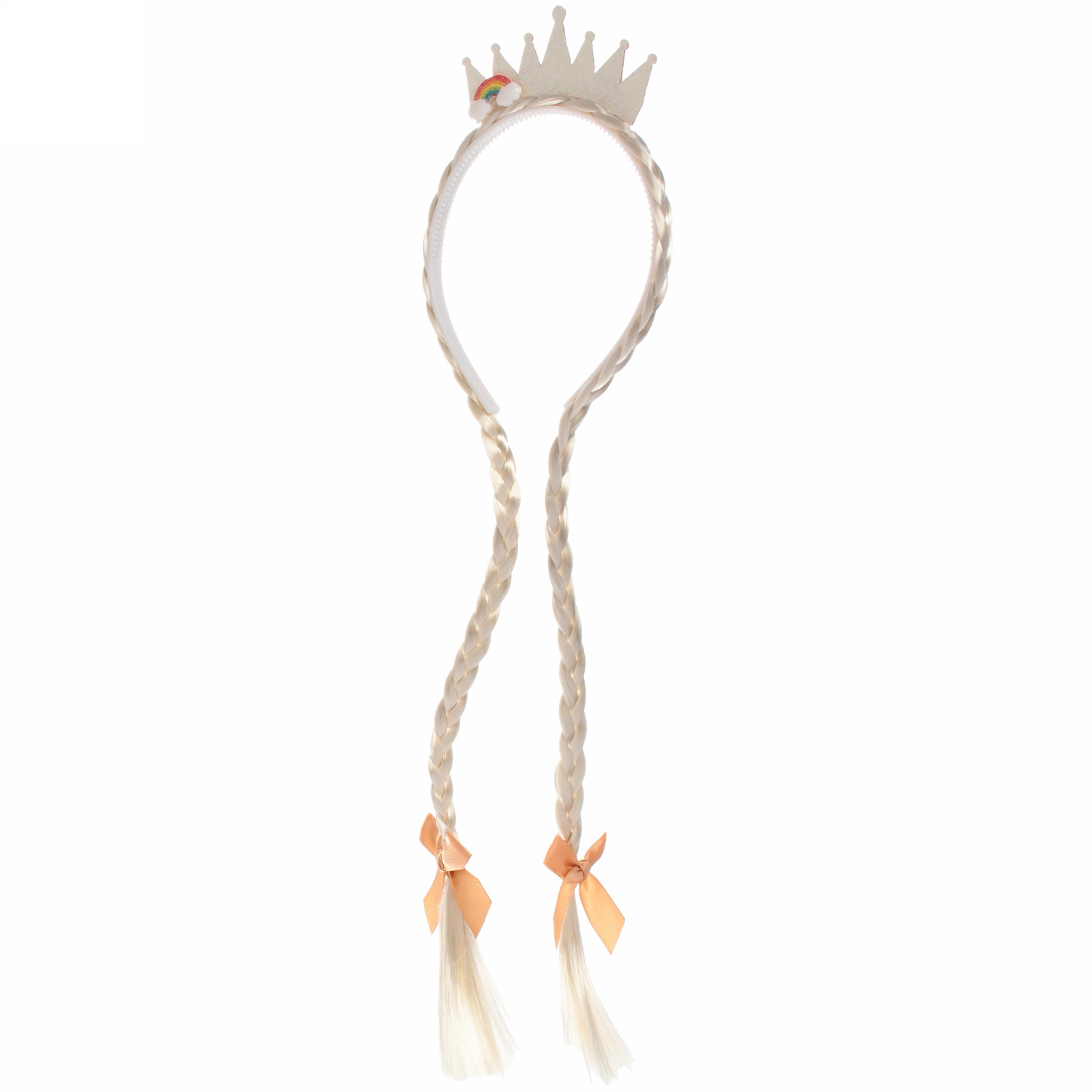 Ободок карнавальный с косами "Королева цветов" 46 см, микс