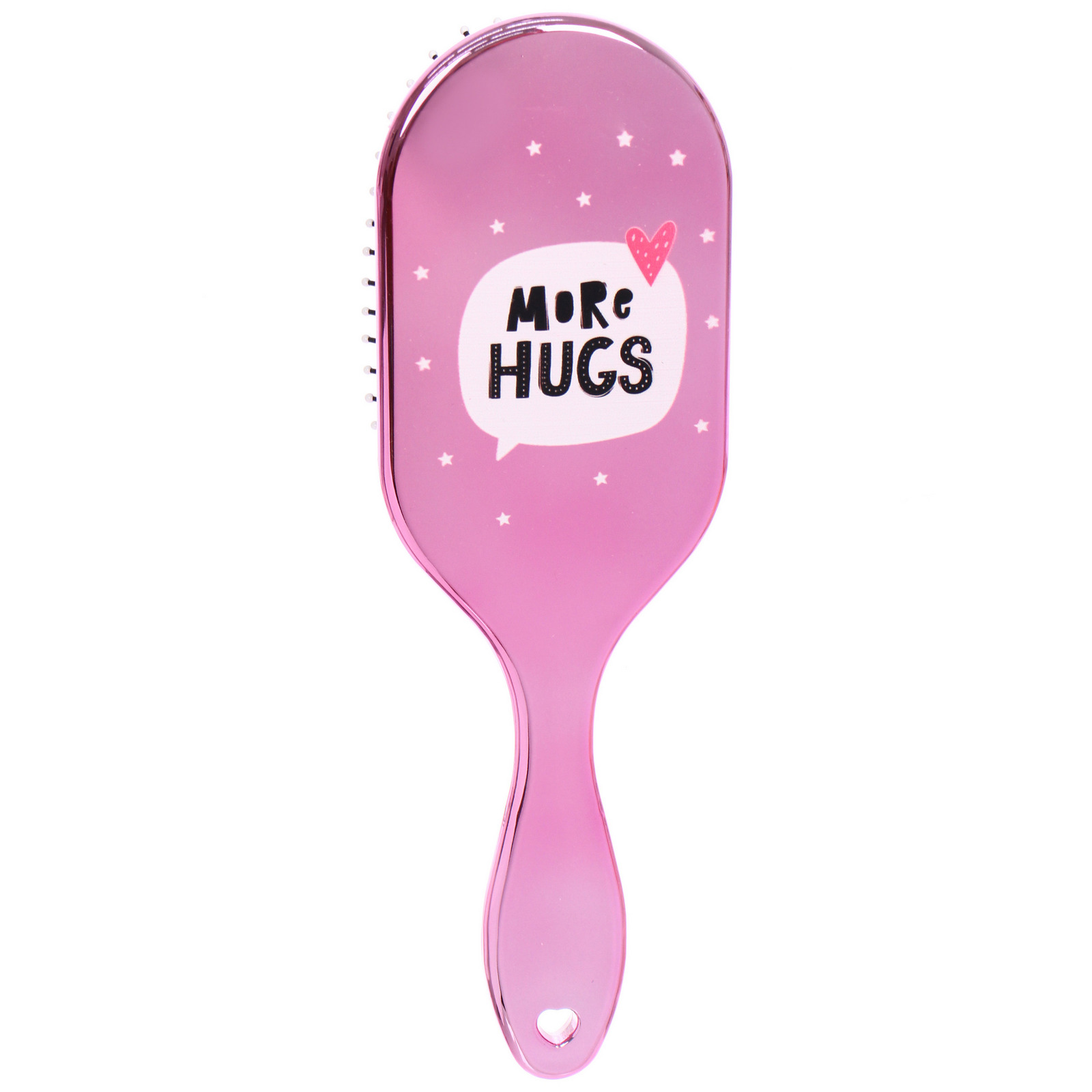 Расческа массажная зеркальная "Animals", лисички, микс 4 цвета, 7,5*23 см (блистер Ultramarine)