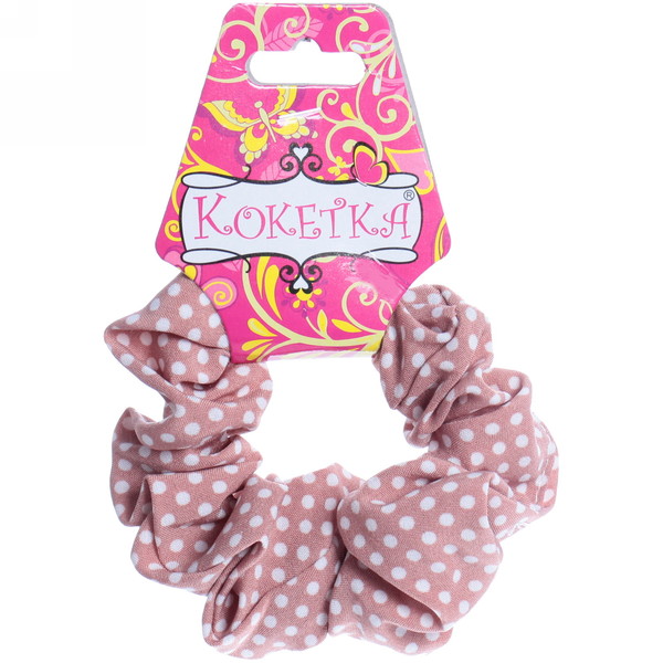 Резинка для волос "Collection School", принт горошек, микс 6 цветов, d-9см