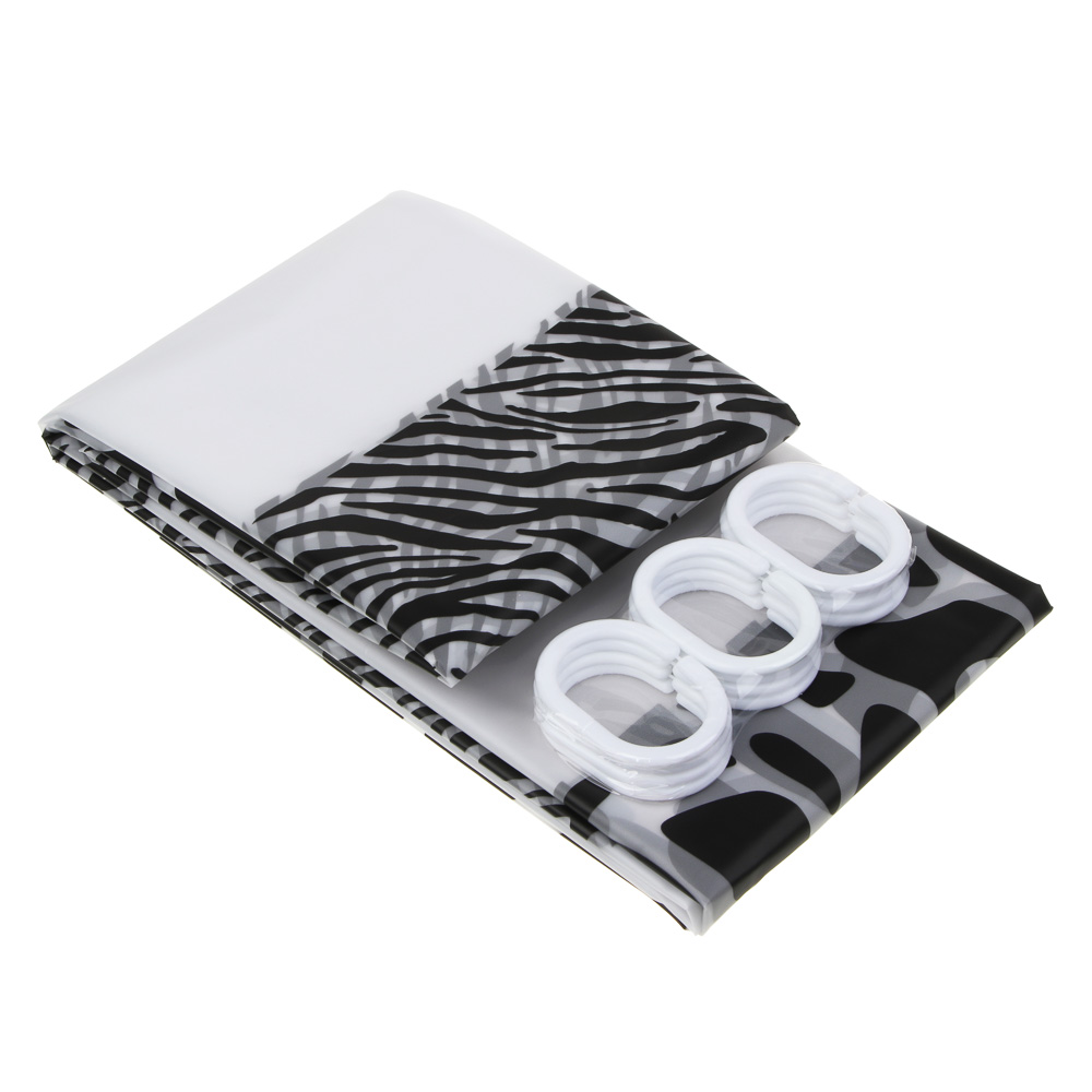 VETTA Шторка для ванной, ПЕВА, 180х180см, Энимал, 020