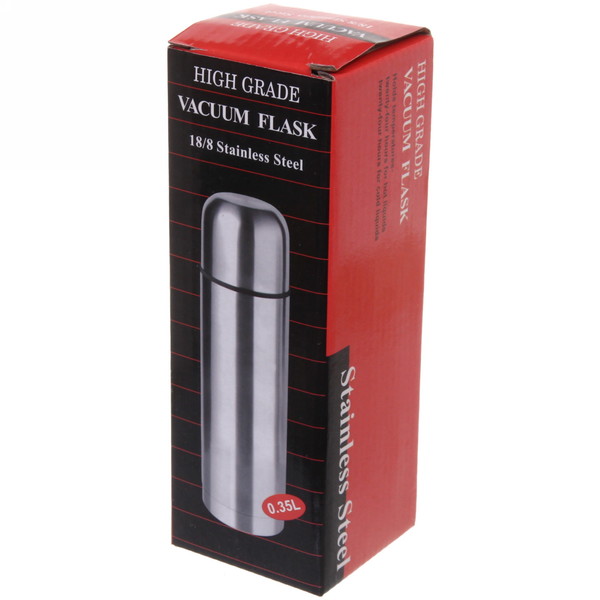 Термос металлический 350мл в черном чехле