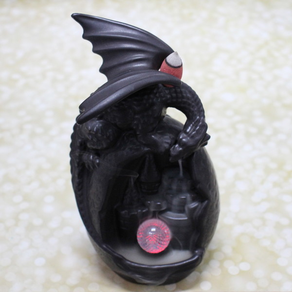 Подставка под стелющиеся благовония "Сказочный дракон" 10*9*19см с подсветкой