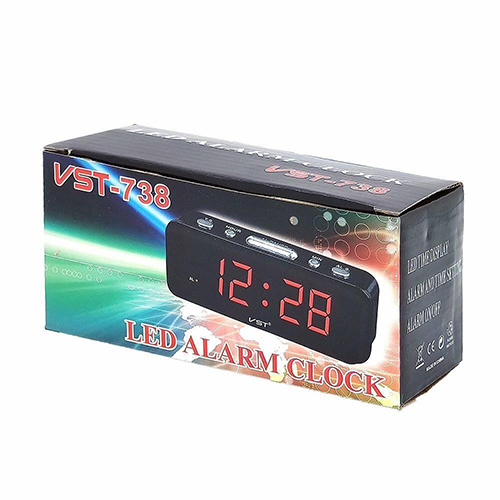 Часы настольные VST 738-6, без блока, белые