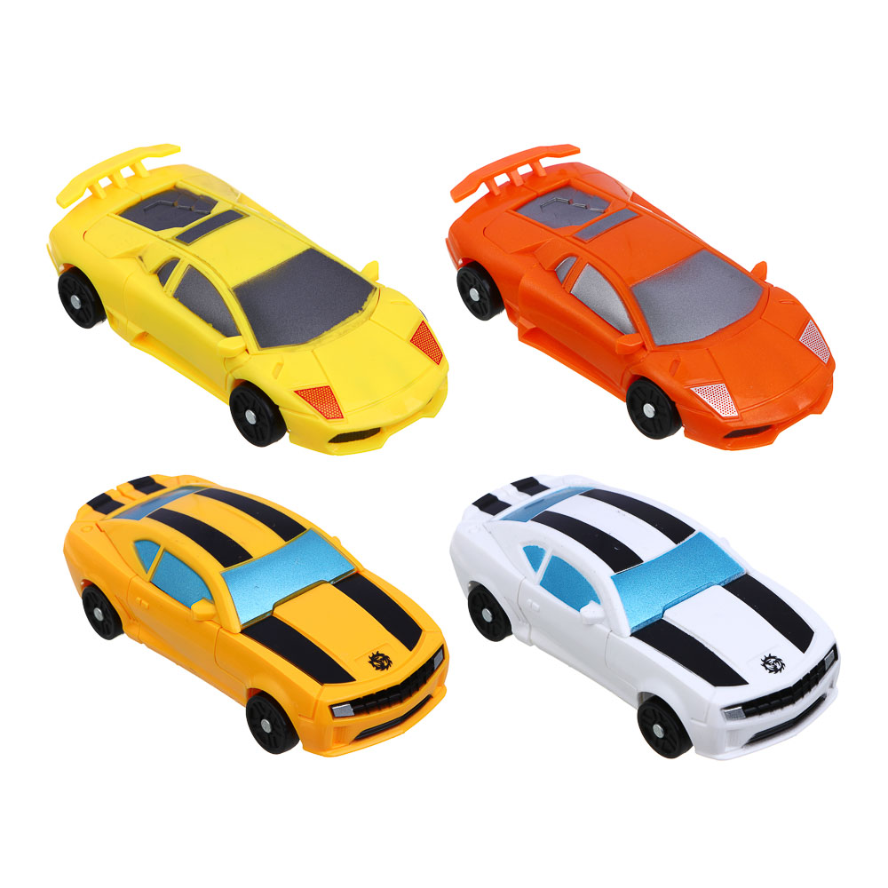 ИГРОЛЕНД Робот трансформирующийся "Герой города", высота 11 см,  ABS, 10,5х3,7х19 см, 4 дизайна