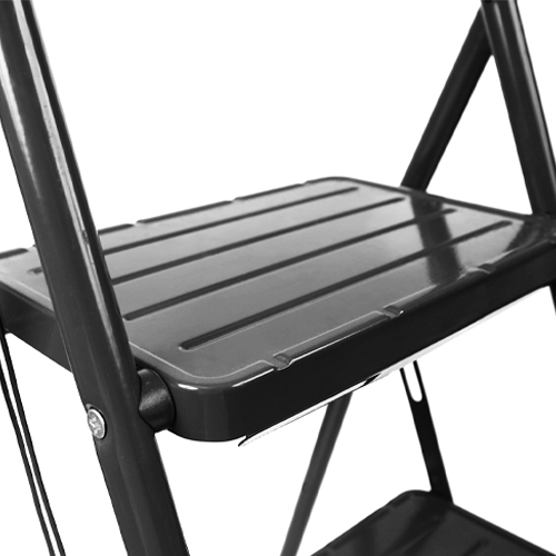 Стремянка стальн. 3 ступ. высота до платформы 65см широкие ступени СМШЗ/Ч, черный, НИКА, Россия, 1/1