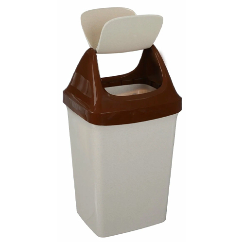 Контейнер для мусора СВИНГ 9 л, беж. мрамор, 1/16