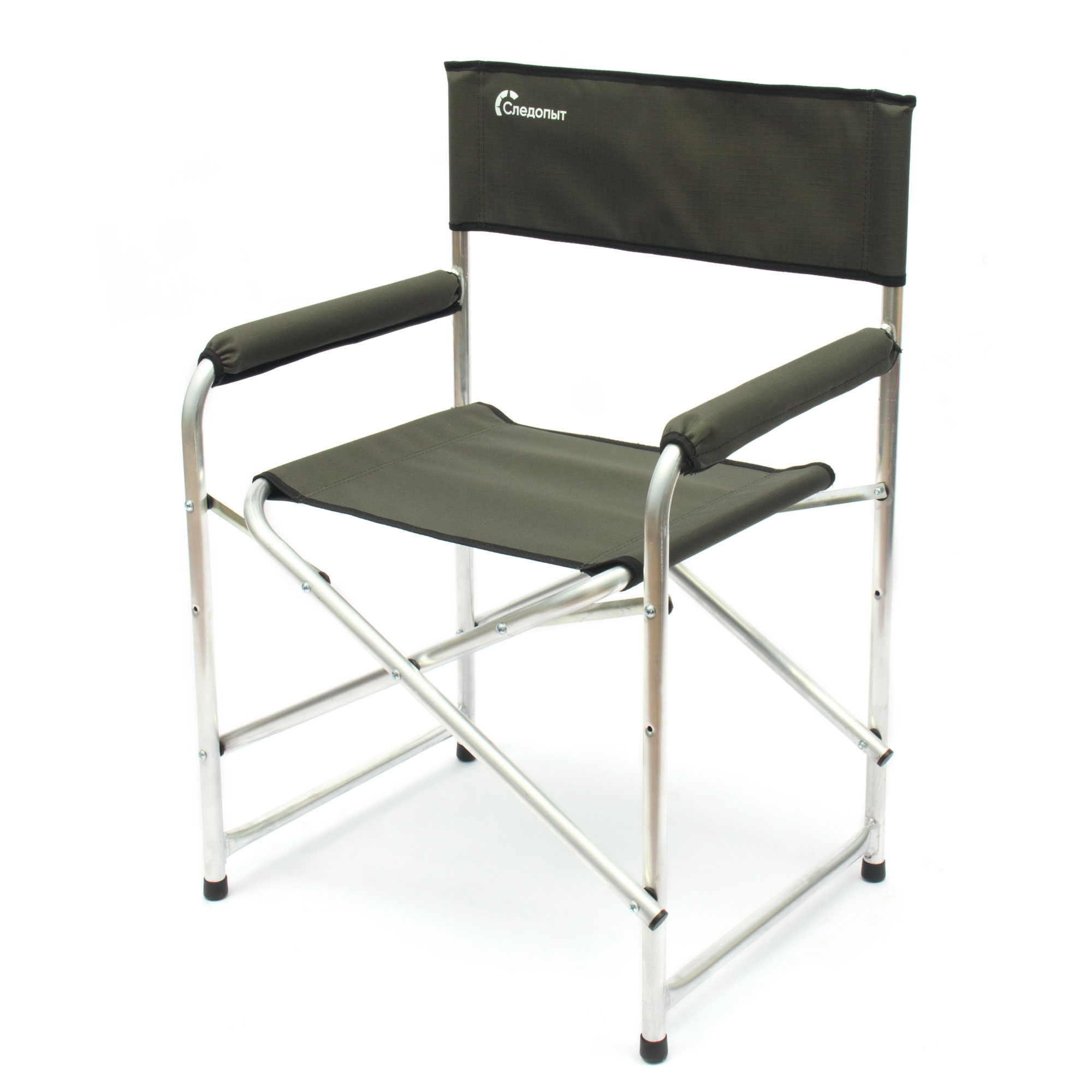 Кресло складное СЛЕДОПЫТ, 560х470х830 мм, сталь 22 мм, хаки/2/