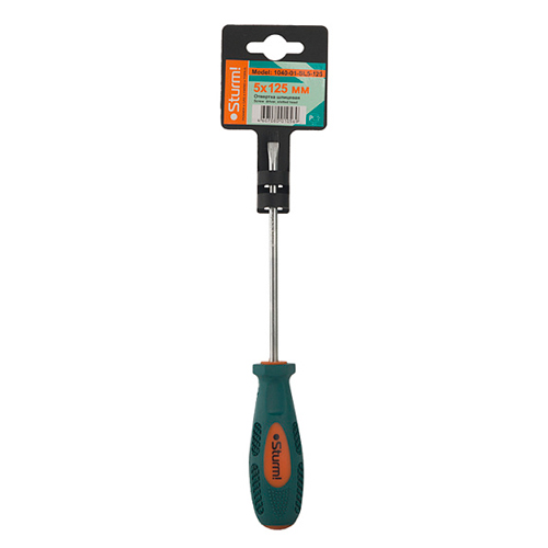 Отвертка шлицевая мангнитный наконечник эргономичная ручка 5х125 мм Sturm 1040-01-SL5-125