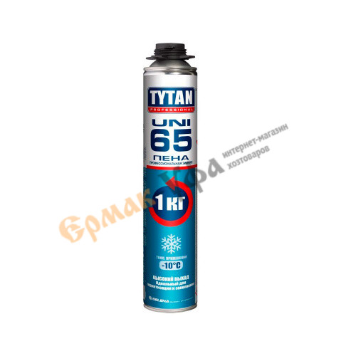 Пена монтажная TYTAN UNI PRO 65 750мл зимняя от -10°C до +30°C 12/12