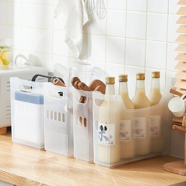 Органайзер для хранения "ИДЕАДОМА", цвет матовый прозрачный, на колёсах  33.6*13.7*25.2см (Лейбл Селфи)