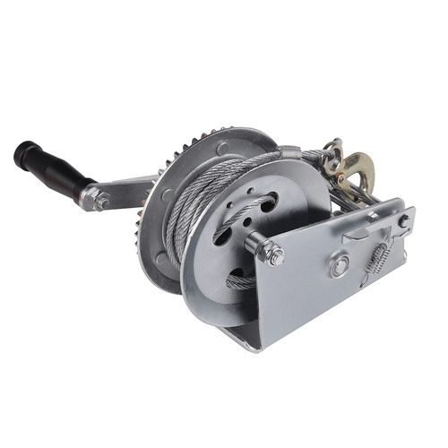 Лебедка ручная барабанная PATRIOT WH 1500 B, усилие  1500 кг, трос 8 м