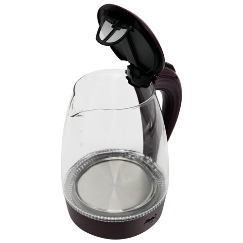 Чайник стеклянный электрический с подсветкой Atlanta 1,7 л, 1850-2200 Вт, фиолетовый