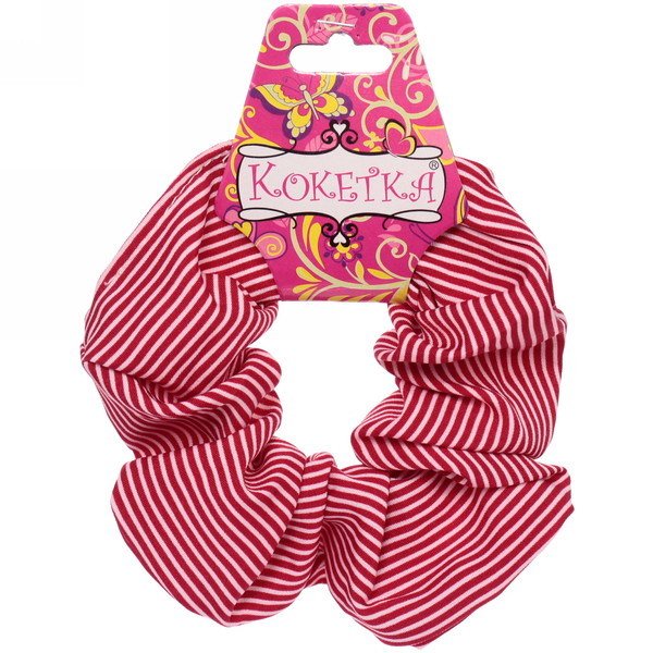 Резинка для волос "Collection School", принт полоска, микс 6 цветов, d-10см