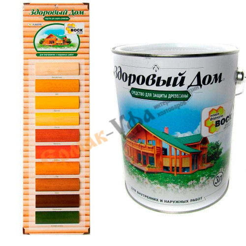 Пропитка деревозащитн. Здоровый Дом Дуб.3л