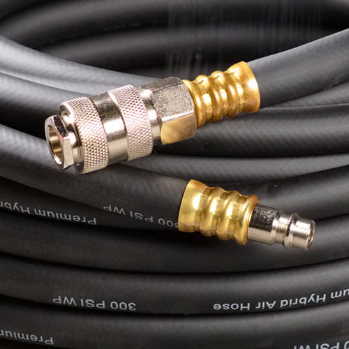 Шланг с фитингами рапид, маслостойкая термопластичная резина, 15 бар, 6х11 мм, 5 м, Fubag