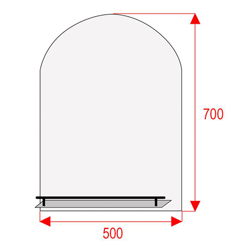 Зеркало с полкой настенное Ledeme L632