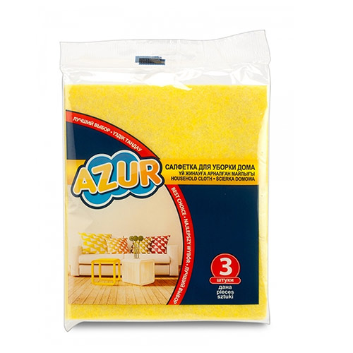 Салфетка универсальная 3шт, 35х30 см YORK (дом.) Азур  (5/100)