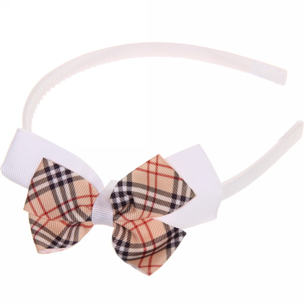 Ободок для волос детский на блистере "Rapunzel", в клеточку, микс 6 цветов, 1см