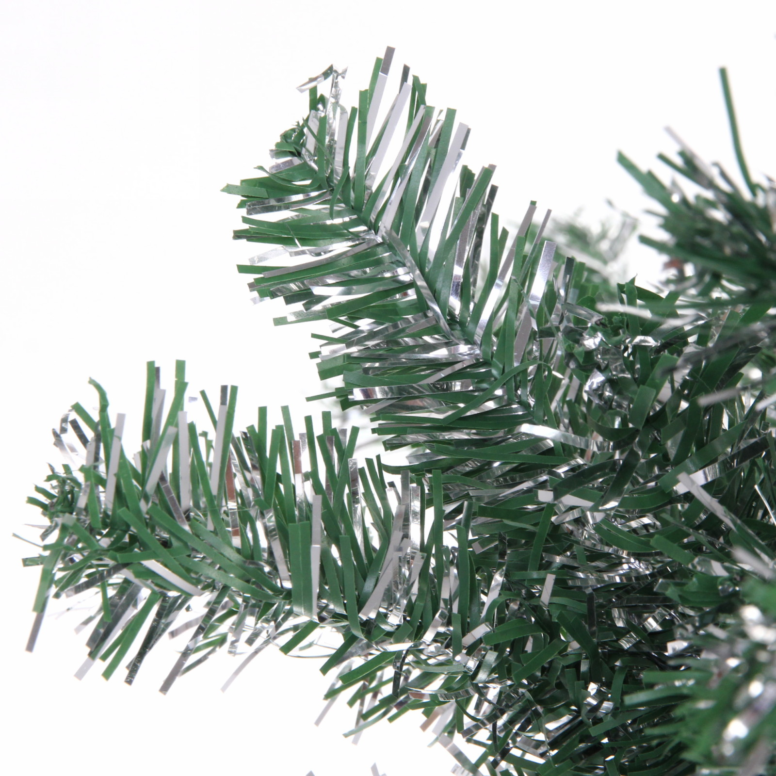 Ёлка "Серебряная дымка" 210 см, ПВХ зеленый с серебром (900 веток) 