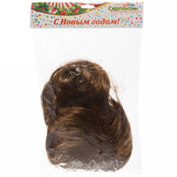 Парик карнавальный "Чаровница" (локоны 60 см), Каштановый