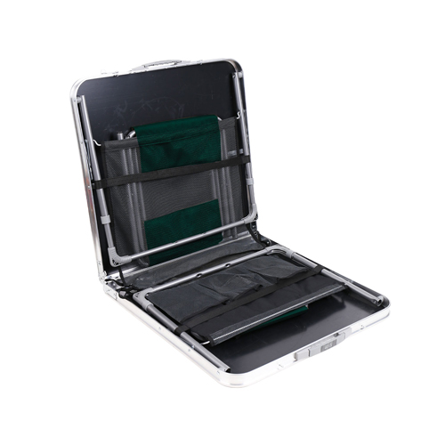 Набор стол складной и 4 стула дачных складных ССТ-К3/9, зеленый/изумруд