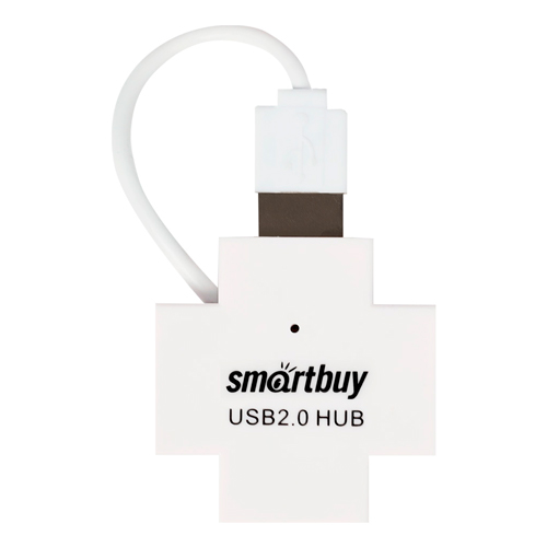 Хаб USB 2.0 Smartbuy 6900, 4 порта, SBHA-6900-W, белый