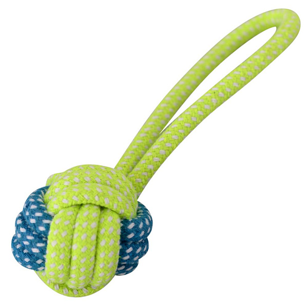 Игрушка-грейфер для собак "Отними!". Общая длина 18см, диаметр мячика 5см. 