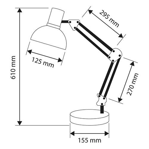 Настольный светильник под лампу E27 на основании, голубой (SBL-DL-E27-bl)