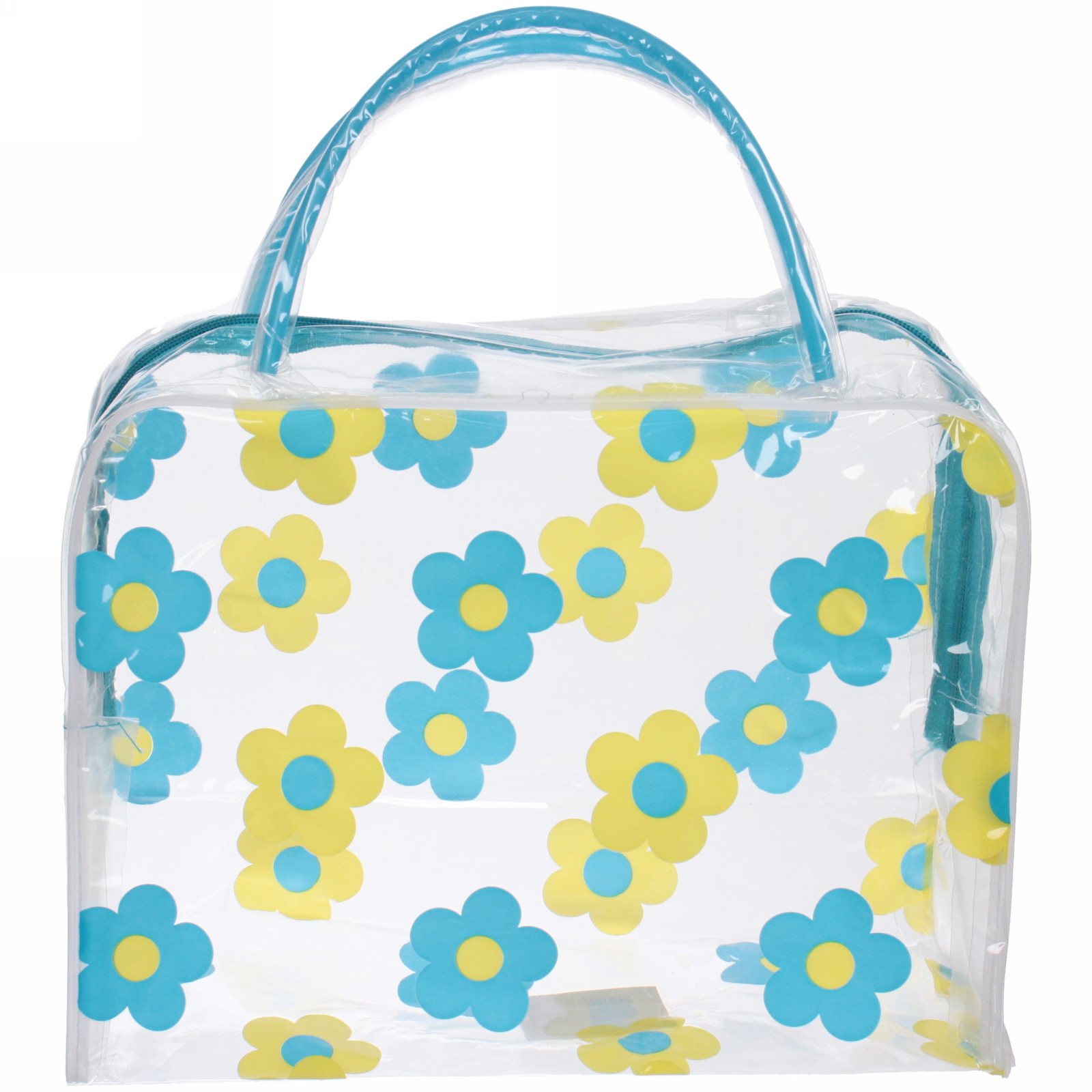 Косметичка "Adventure - Peas", цветы, цвет голубой, 24*17см